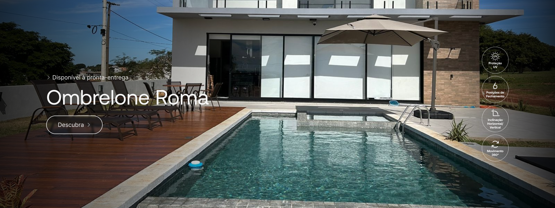 Ombrelone Roma Pronta Entrega