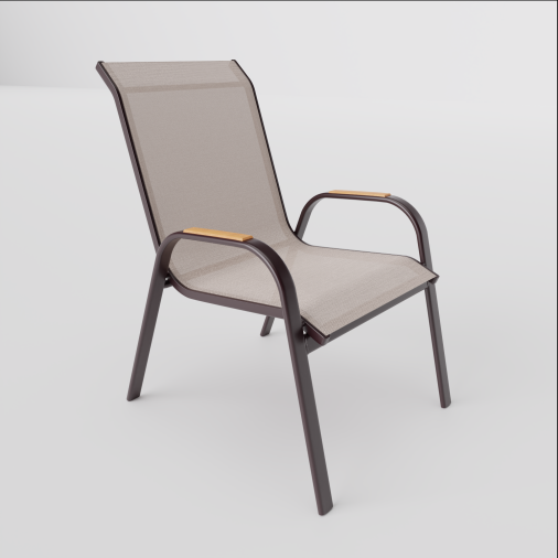 Cadeira Em Alumínio E Tela Sling Para Piscina Premium