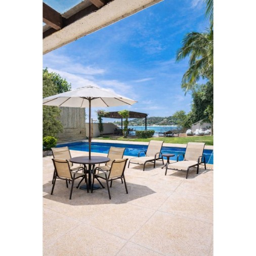 Conjunto Para Piscina Em Alumínio Gran Premium II Bege