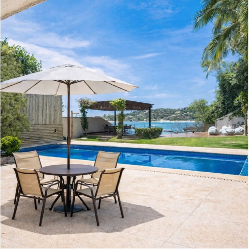 Conjunto Para Piscina Em Alumínio Gran Premium Bege