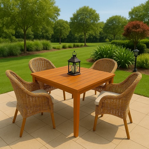 Mesa Quadrada Em Madeira Cumarú Cádis