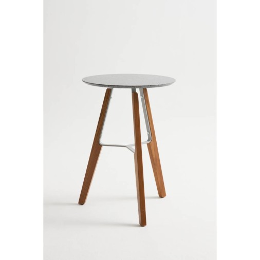 Mesa Bistrô Em Madeira Teca Trempe Com Tampo Em Granito (03)