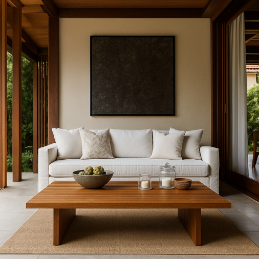 Mesa De Centro Em Madeira Cumarú Bergamo