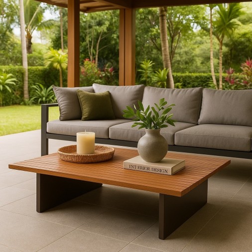 Mesa De Centro Em Madeira Cumaru Prime