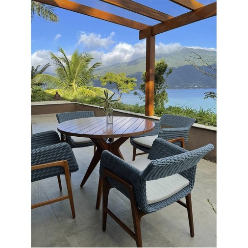 Mesa Redonda Em Madeira Cumarú Nascente