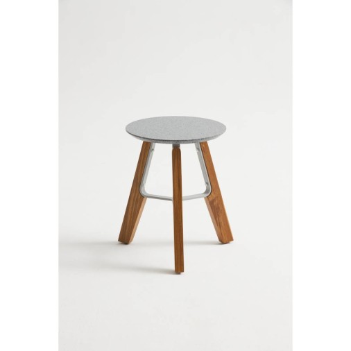 Mesa Lateral Em Madeira Teca Trempe Com Tampo Em Granito (03)