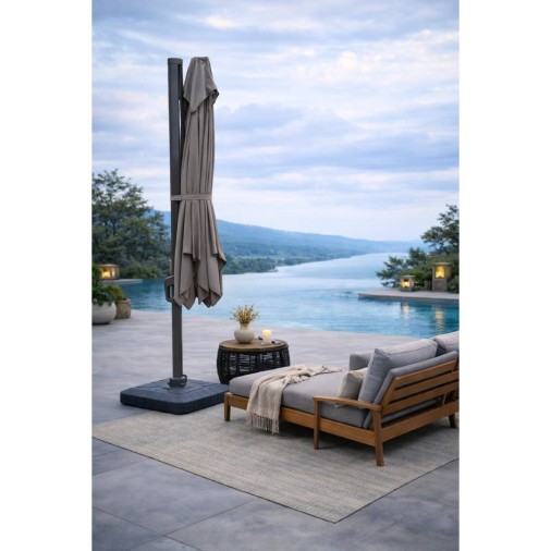 Ombrelone Lateral Roma Com Chapéu