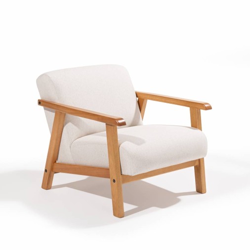 Poltrona Baixa em Madeira Eucalipto Bela