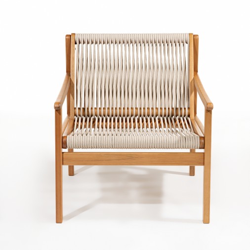 Poltrona Em Madeira Eucalipto E Corda Náutica Creta