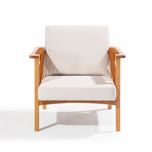 Poltrona Em Madeira Eucalipto E Corda Náutica Gaia