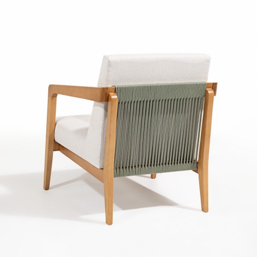 Poltrona Em Madeira Eucalipto E Corda Náutica Kiel