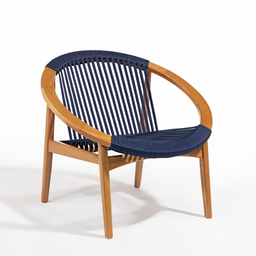 Poltrona Em Madeira Eucalipto E Corda Náutica Luxor