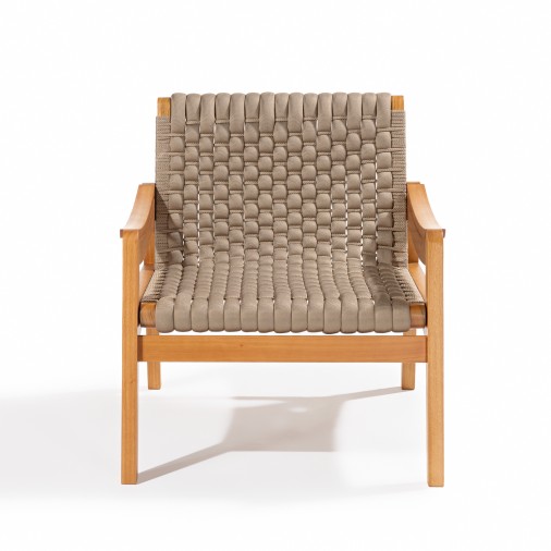 Poltrona Em Madeira Eucalipto E Corda Náutica Orion