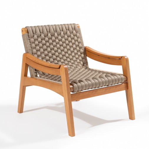 Poltrona Em Madeira Eucalipto E Corda Náutica Orion