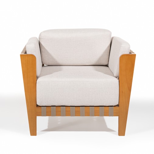 Poltrona Em Madeira Eucalipto E Corda Náutica Sirius