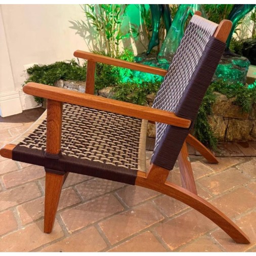 Poltrona Em Corda Náutica Confort Com Braço