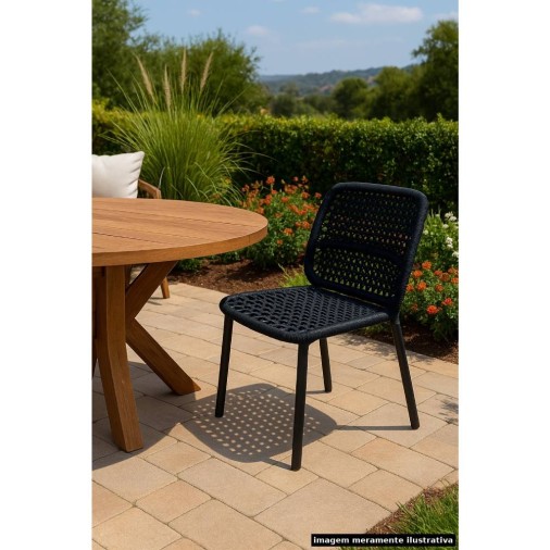 Cadeira Em Alumínio E Corda Náutica Rubi