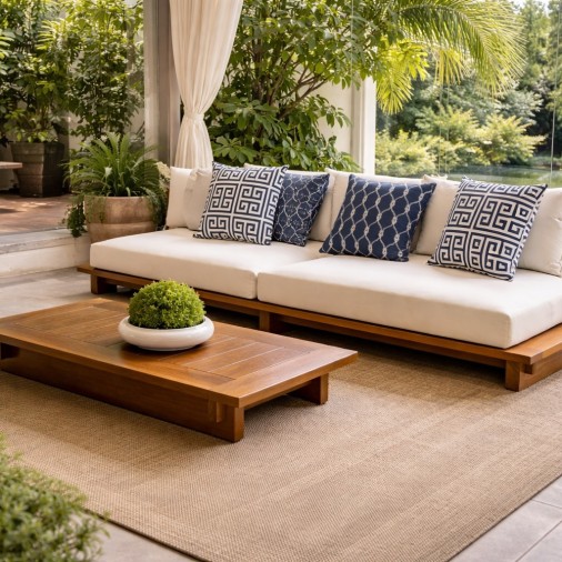 Módulo Em Madeira Cumarú Navagio Design 2 Lugares