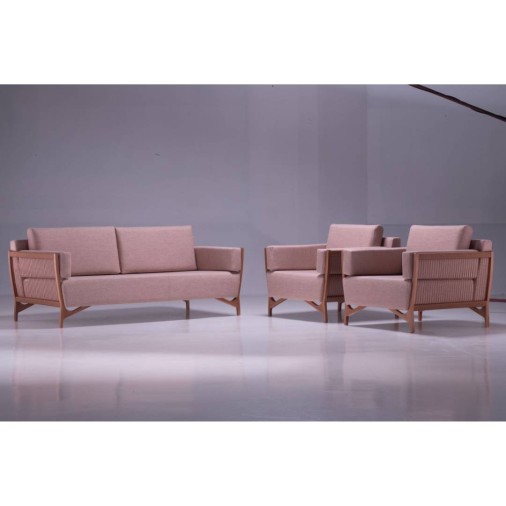 Sofá Em Madeira Jequitibá E Corda Náutica Cutiê 2 Lugares (IV)